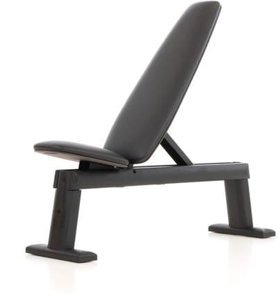 NOHRD WeightBench Halterbank Shadow, Kunstleer – Verstelbare Fitnessbank van Massief Hout – Luxe Design – Stevig & Duurzaam – Geschikt voor Halteroefeningen