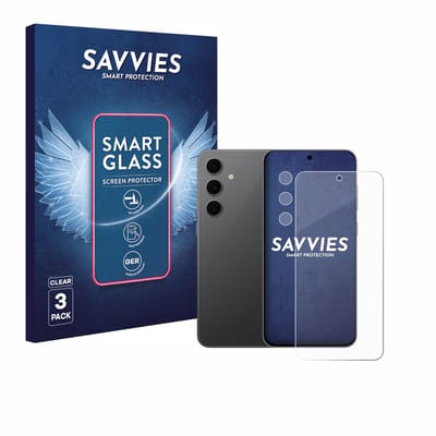3 Stuks Savvies Screenprotector - geschikt voor Samsung Galaxy S24 FE (Voor+Camera) - beschermfolie glas transparant