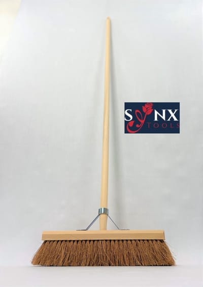 Synx Tools Coco binnenBezem 40 cm - kokos - Zachte bezems - Zaalveger - Bezemsteel - Veger - Tuin - Schoonmaken - Zachte binnen bezem Met steel 160cm