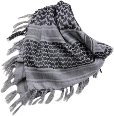 Sjaal - Hoofddoek - Warmte en Zonwering - Ademend Katoen - 110x110 cm - Grijs