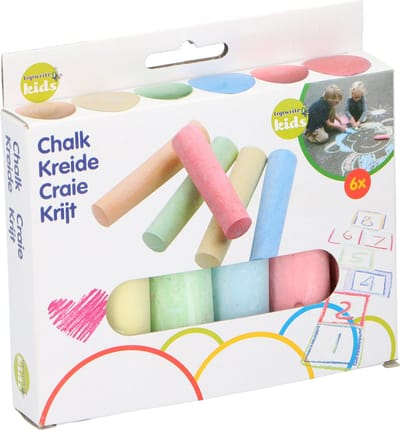 Eddy Toys Topwrite Stoepkrijt voor Buiten - Krijt Set - 6 stuks