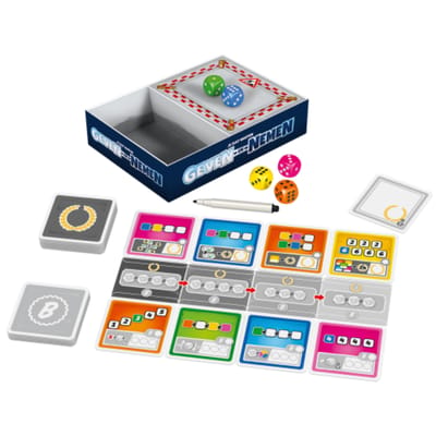 999 Games - Geven en Nemen - Dobbelspel - Uniek spelmechanisme - Met afwasbare kaarten en viltstiften - Familiespel - Gezelschapsspel - Klein cadeautje