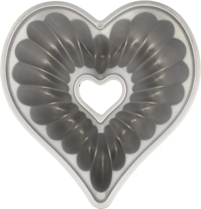 Elegante hart vormige bundt pan van aluminium, 10 kop