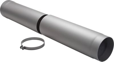Kachelpijp Ø150 schuifbuis grijs - grijs - staal - 2mm - schuifbuis - Ø150mm