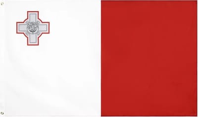 *** Grote Maltese Vlag 90x150cm - Vlag Malta - van Heble® ***