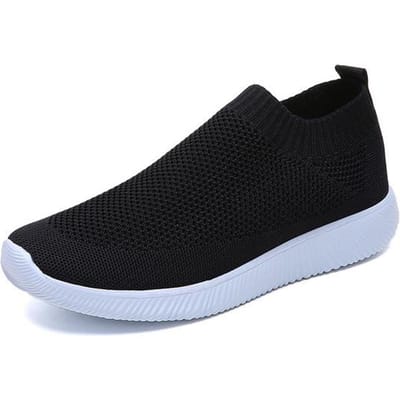 Chaussures plates blanches à enfiler pour femmes, baskets légères blanches pour l'été et l'automne, chaussures décontractées pour femmes, chaussures plates 40 black
