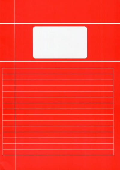 Benza - Basic Schriften Lijn A4 - Rood - 5 stuks