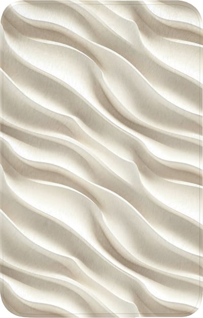WC mat 50x80 cm - Antislip - Diagonaal - Golven - Crème - Toiletmat - Vloermat - Douchemat - Toilet tapijt - Toiletmatten