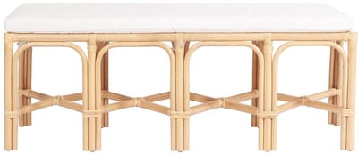 Vente-unique Rotan bank - Kleur: Naturel - LUMANIO