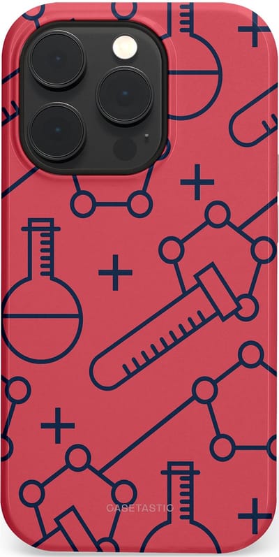 Casetastic hoesje geschikt voor Apple iPhone 14 Pro - MagSafe - Dubbellaagse bescherming - Rode Laboratorium - Fashion Case - Koraal