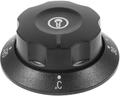 Thermostaatdeksel - Ovenknop - Temperatuur Regelen - Draaibereik 30-150℃ - 5.7 x 5.7 cm - Zwart