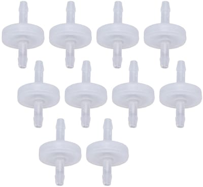 10 Stuks Barb Terugslagklep van PP Plastic - Ozonbestendige Membrane voor Waterafvoer en Eénrichtingsdoorvoer (7.9mm Translucent)