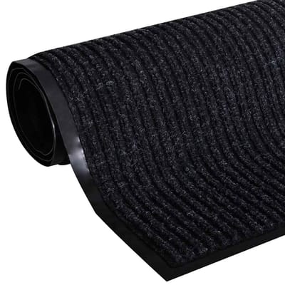 vidaXL - Deurmat - 90x120 - cm - PVC - zwart