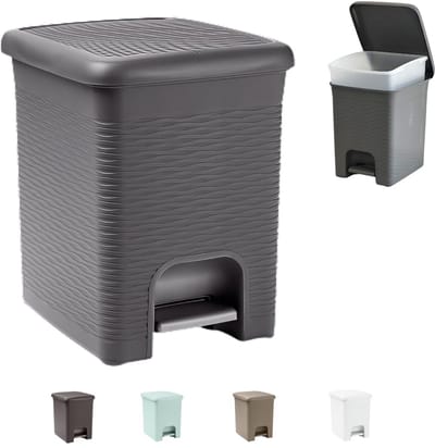 Pedaalemmer - Vuilnisbak - Hygiënisch Afval - Handsfree Bediening - 16 Liter - Grijs
