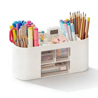 Unyqoos® Ruime schrijfwarenorganizer met 10 vakken voor een geordend bureau