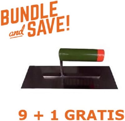 PROMEGA - COMBOPACK GLADSTRIJKSPAAN INOX 9+1 GRATIS - 260 X 100 X 0.7 MM - END OF STOCK