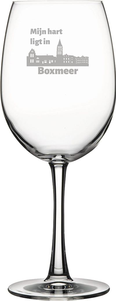 Gegraveerde Rode wijnglas 58cl Boxmeer