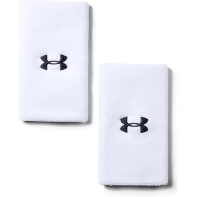 Under Armour 6'' Performance WB-WHT Unisex Zweetband - Wit - Zwart