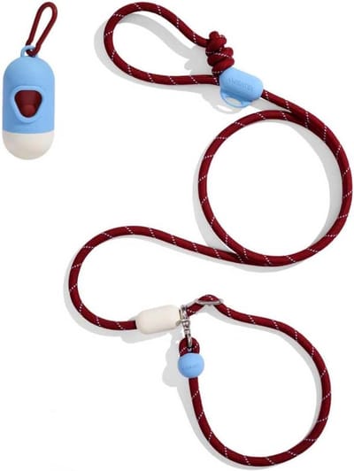 Handsfree Hondenriem - Loop Lijn - Wandelen met Hond - 2-in-1 Kit - 2.4 Meter - Mist Merlot