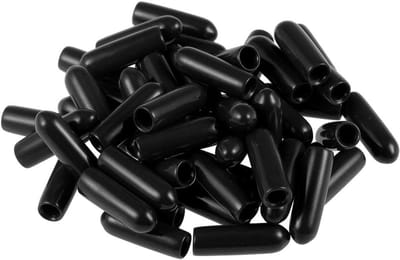 Schroefdraadbescherming - Eindkapjes Rubber - Vloeren Beschermen - Flexibel Vinyl - 3 mm Binnendiameter - Zwart