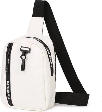 Crossbody Tas Dames I Schoudertas I Heuptas I Sling Bag I PU Leer I Met Verstelbare Schouderband & Ritssluiting I Met Extra Clip Drager I Waterafstotend I Wit