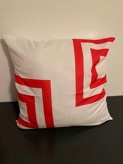 Nordic Geometry Collection Kussenhoes – Red Edition - 45x45 cm