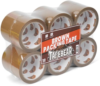 12 Rollen Pakband Kraftplakband Bruin 48mm x 50m - Stevig Verzendtouw voor Dozen en Pakketten - Ideale Moving en Opslag Tape - 2,0 Mil Dik