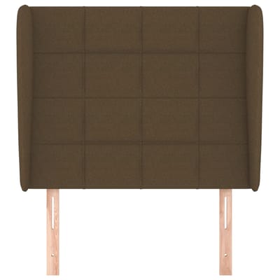 vidaXL - Hoofdbord - met - randen - 103x23x118/128 - cm - stof - donkerbruin