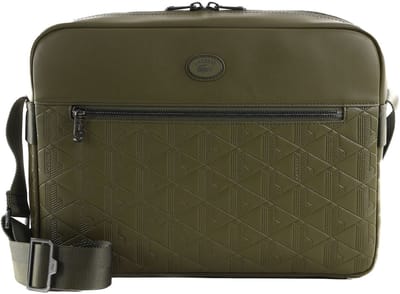 LACOSTE Schoudertas Nomogramme Airline Reporter Bag Ivy Green Olijfgroen