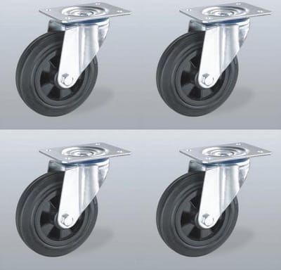 Stoel zwenkwieltje met centraal gat - 40mm - 30kg
