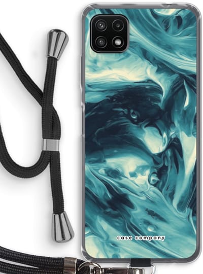 Case Company® - Hoesje met koord geschikt voor Samsung Galaxy A22 5G hoesje met Koord - Dreaming About Whales - Telefoonhoesje met Zwart Koord - Bescherming aan alle Kanten en Over de Schermrand