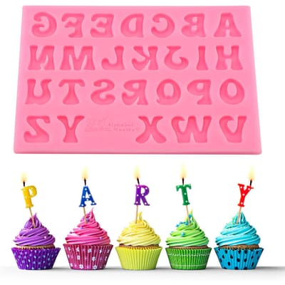 Moules en Silicone Forme Lettres Gâteau Fondant Chocolat Outil de Décoration Pinkish