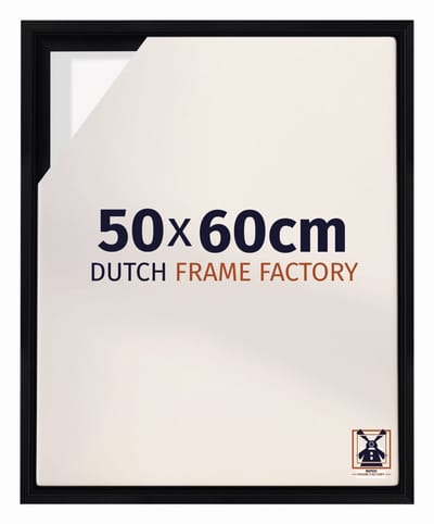 Baklijst 50x60 cm - Zwart Mat - Geschikt voor Canvasdoek - MDF Baklijst Lausanne