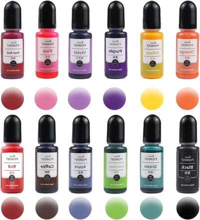 12 Kleuren Epoxy Harsverf, Vloeibare Pigmenten voor Epoxy Resin Kunst en Creatieve Projecten