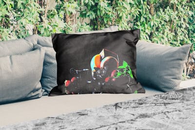Buitenkussens - Rustiek - Fruit - Kaas - Tafel - Stilleven - 60x40 cm - Weerbestendig