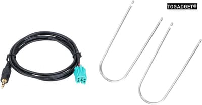 Auto Interface Aux-in audio kabel voor Renault + Removal tool geschikt voor Fiat, Citroën, Renault, Ford modellen