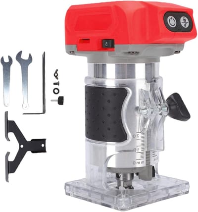 Draadloze Houttrimmer - Compacte Router - Randafwerking Hout - Borstelloze Motor - 800W - Zwart