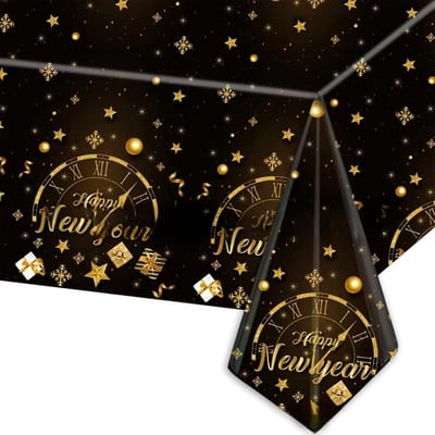 Famanu - X 274 cm Kerst Tafelkleed Plastic Tafelkleed voor Kerstfeest, Xmas Tafeldecoratie Rechthoek Rode Peperkoek Man Tafelkleed ...