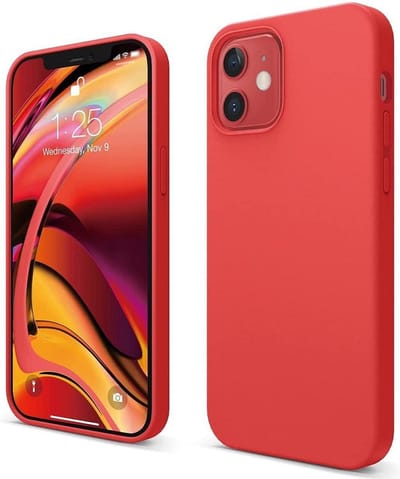 LuxeBass Hoesje geschikt voor Apple iPhone 12 - Anti Scratch - Silicone case - Kunststof - Soft cover - Rood