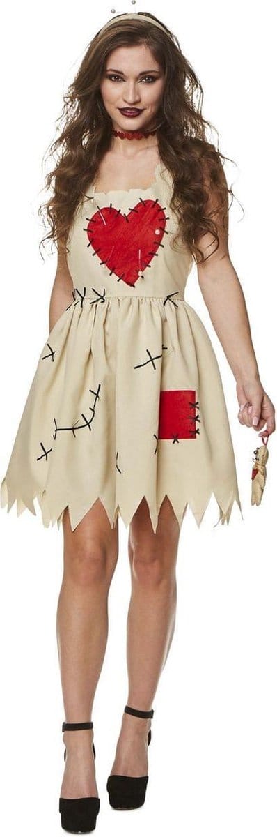 Karnival Costumes Voodoo Pop Carnavalskleding Dames Halloween Kostuum Dames Halloween Kostuum Volwassenen Carnaval - Polyester - Maat L - 2-delig Jurk & Hoofdband