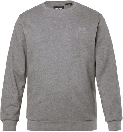 Men Plus - Heren - Sweatshirt basic ronde hals - Grijs melange - Maat 3XL