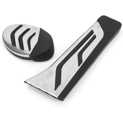 2 STUKS Gaspedaal Rempedaal Roestvrij Staal Vervanging voor 2?Serie MPV F45  F46 2015?2021 Links white
