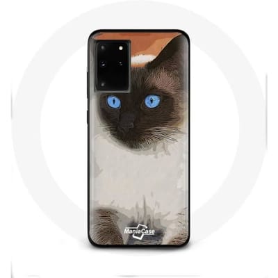 Case voor Samsung Galaxy S11 Plus Siamese Zwart-Wit Blauwe Ogen