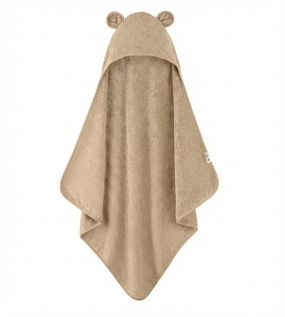 Livatto Babyhanddoek met Capuchon 75x75 cm - Extra Dik, Warm & Zacht - Bamboe - Mojave-beige