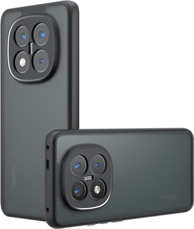 Coverup Hoesje - Geschikt voor Xiaomi Redmi Note 14 Pro+ Hoesje - Coverup Mat Transparante Back Cover met Camera Cover - Zwart