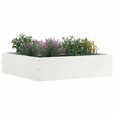vidaXL - Gazonrand - 50 - x - 50 - x - 13 - cm - Staal - Wit
