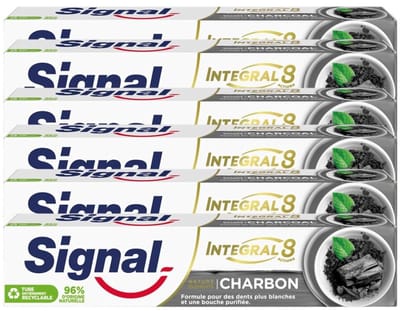 Signal Integral 8 Charcoal Tandpasta 6 × 75 ml