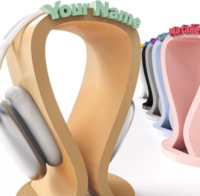 Gepersonaliseerde hoofdtelefoonhouder | Stijlvolle headsetstandaard voor bureau | Ruimtebesparend en uniek