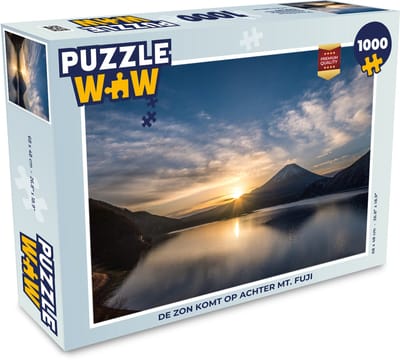 Puzzel De zon komt op achter Mt. Fuji - Legpuzzel - Puzzel 1000 stukjes volwassenen