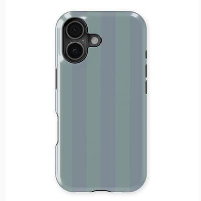 DripCase Gestreept Hoesje geschikt voor iPhone 17 | Backcover met Mag | Stripes Motief | Trendy Case geschikt voor iPhone 17 met Strepen Blue Mojito